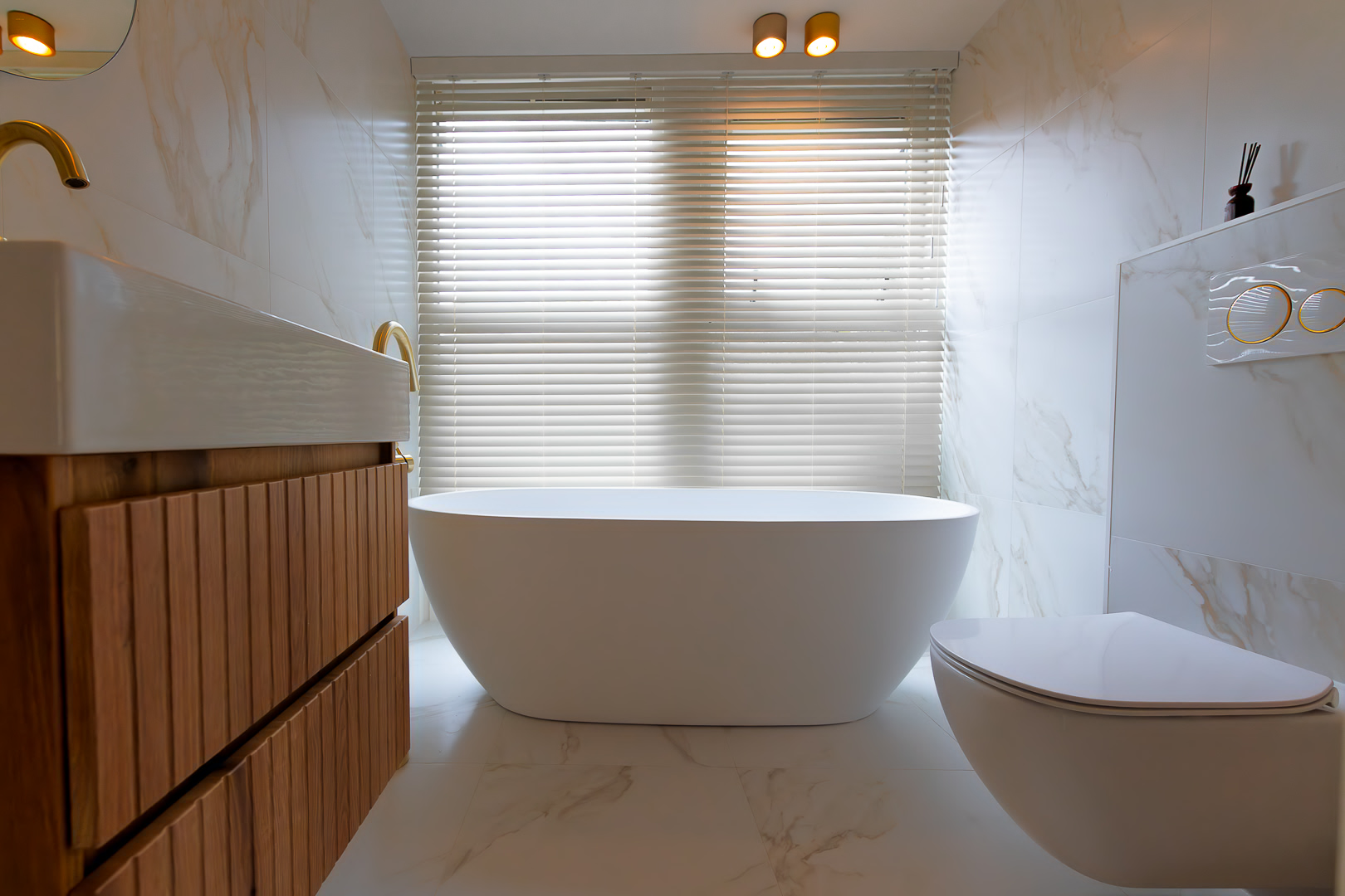 Badkamer in marmer